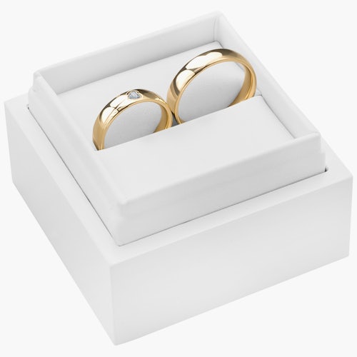 Obrączki ślubne: złote, okrągłe, 5 mm